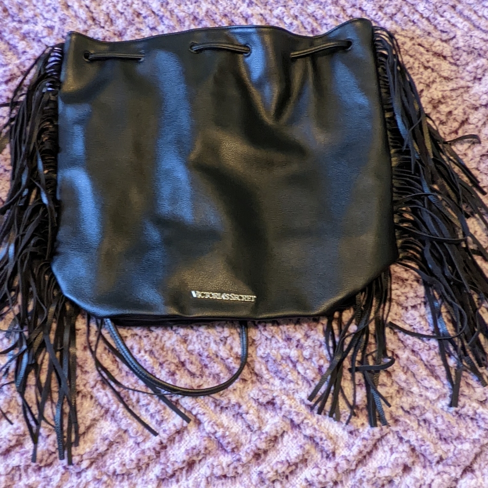 Victoria's Secret faux leather bag, black, brand new